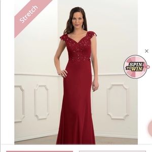 Bridesmaid Mother of Bride Azazie red Burgundy Dress bride